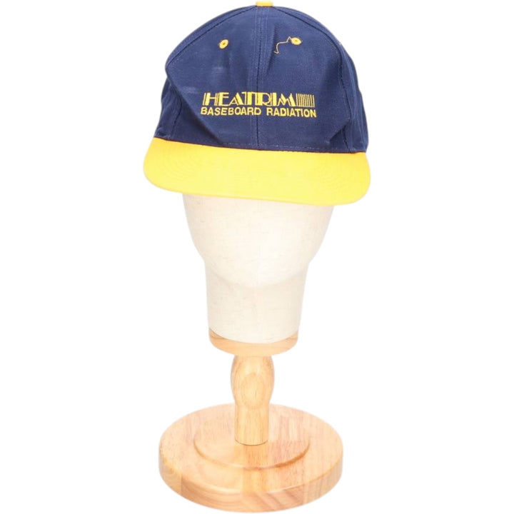 90'S LUNA BASICS HEATRIM BASEBOARD RADIATION Advertising Two-Tone 6-Panel Cap, One Size Fits Most unclear navy blue type Vintage Second Hand