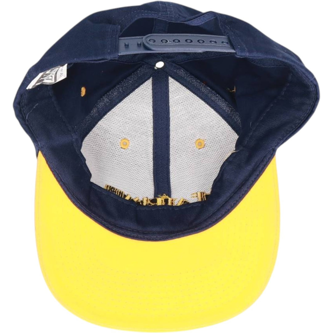 90'S LUNA BASICS HEATRIM BASEBOARD RADIATION Advertising Two-Tone 6-Panel Cap, One Size Fits Most unclear navy blue type Vintage Second Hand