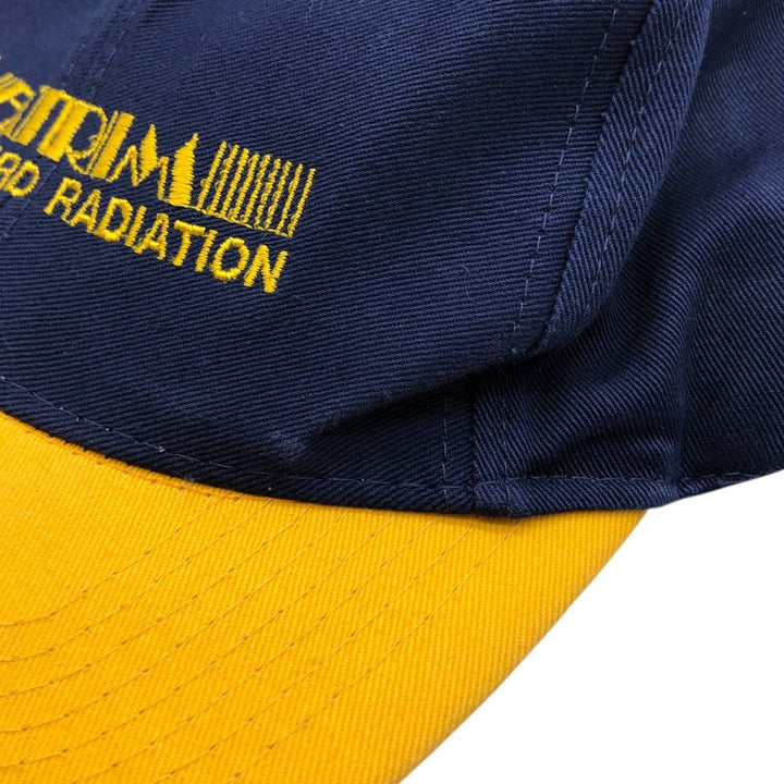 90'S LUNA BASICS HEATRIM BASEBOARD RADIATION Advertising Two-Tone 6-Panel Cap, One Size Fits Most unclear navy blue type Vintage Second Hand