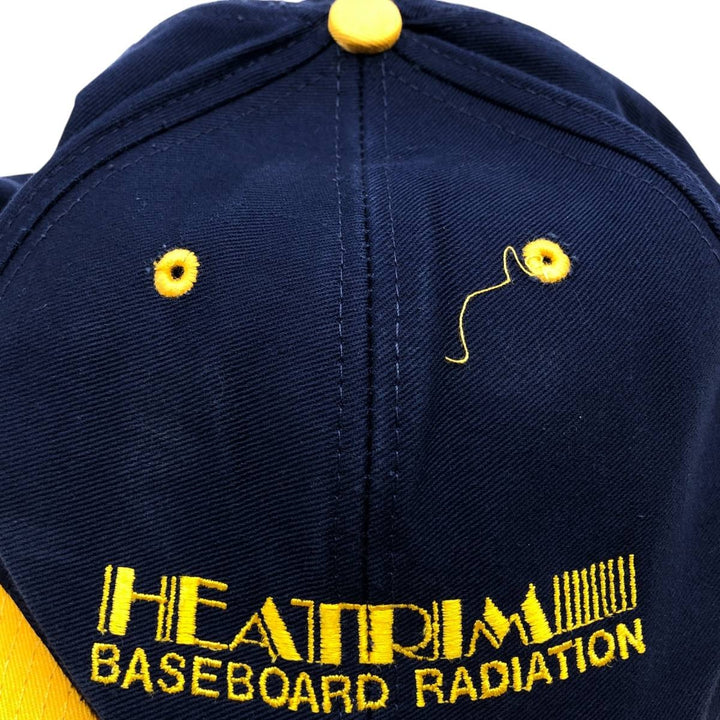 90'S LUNA BASICS HEATRIM BASEBOARD RADIATION Advertising Two-Tone 6-Panel Cap, One Size Fits Most unclear navy blue type Vintage Second Hand