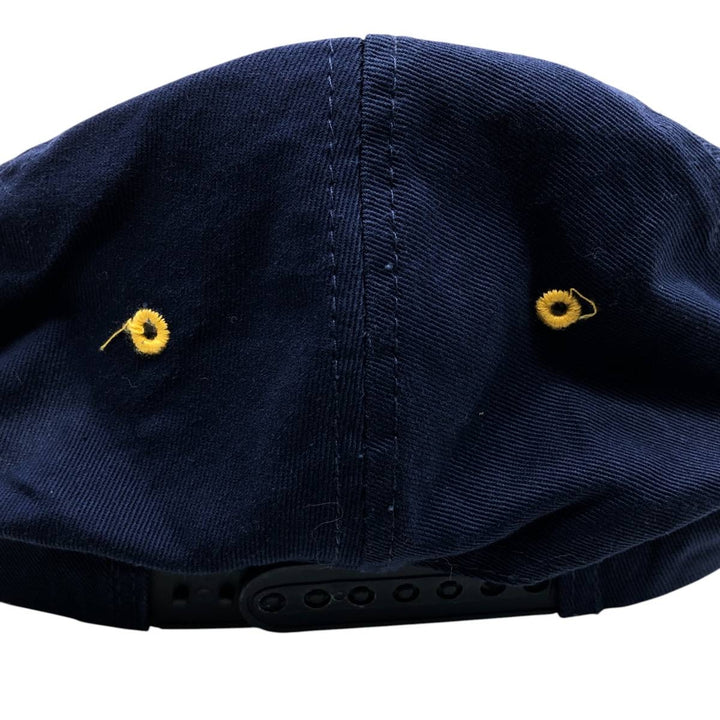 90'S LUNA BASICS HEATRIM BASEBOARD RADIATION Advertising Two-Tone 6-Panel Cap, One Size Fits Most unclear navy blue type Vintage Second Hand