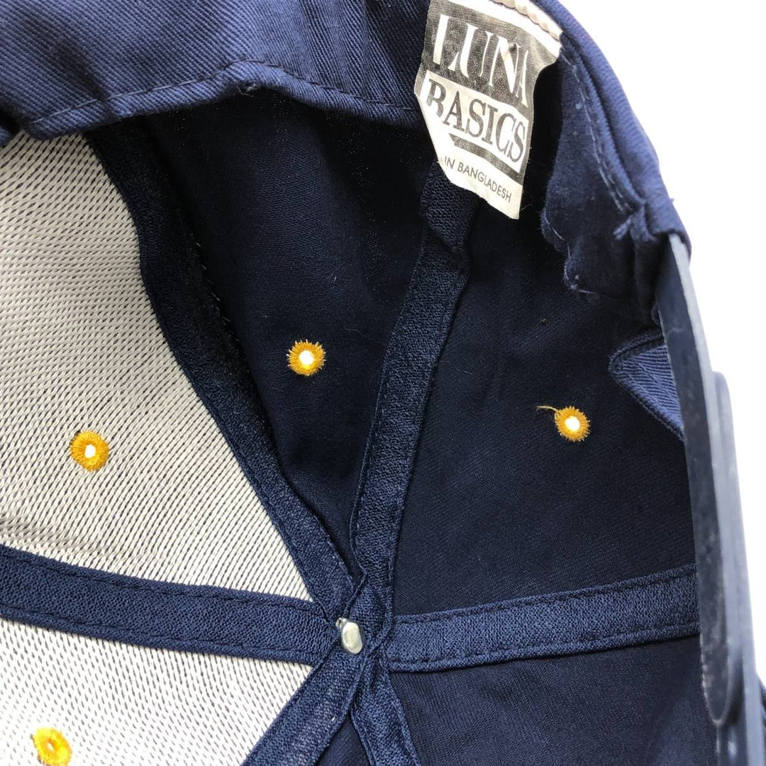 90'S LUNA BASICS HEATRIM BASEBOARD RADIATION Advertising Two-Tone 6-Panel Cap, One Size Fits Most unclear navy blue type Vintage Second Hand