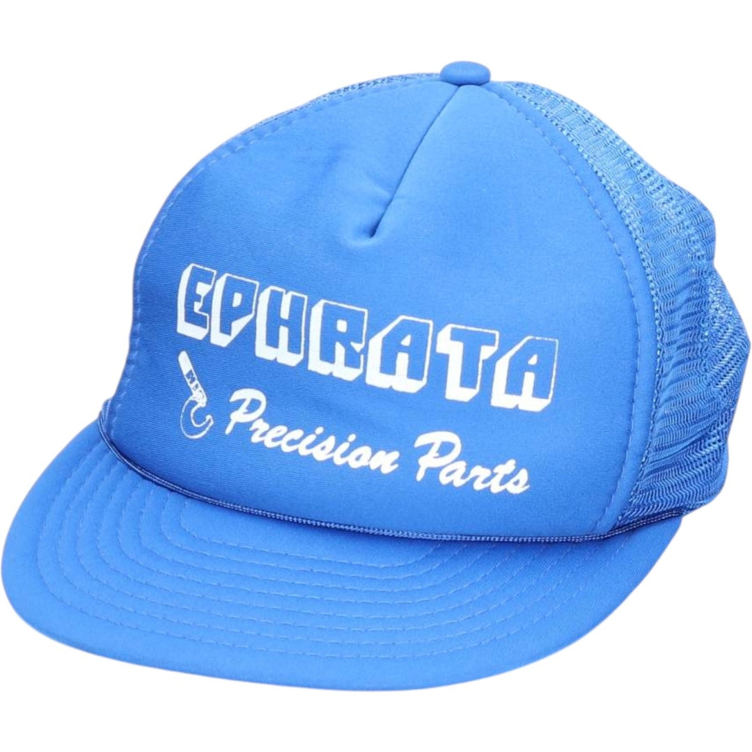 EPHRATA Precision Parts Advertising Mesh Trucker Cap, One Size Fits Most, Vintage unclear blue type Vintage Second Hand