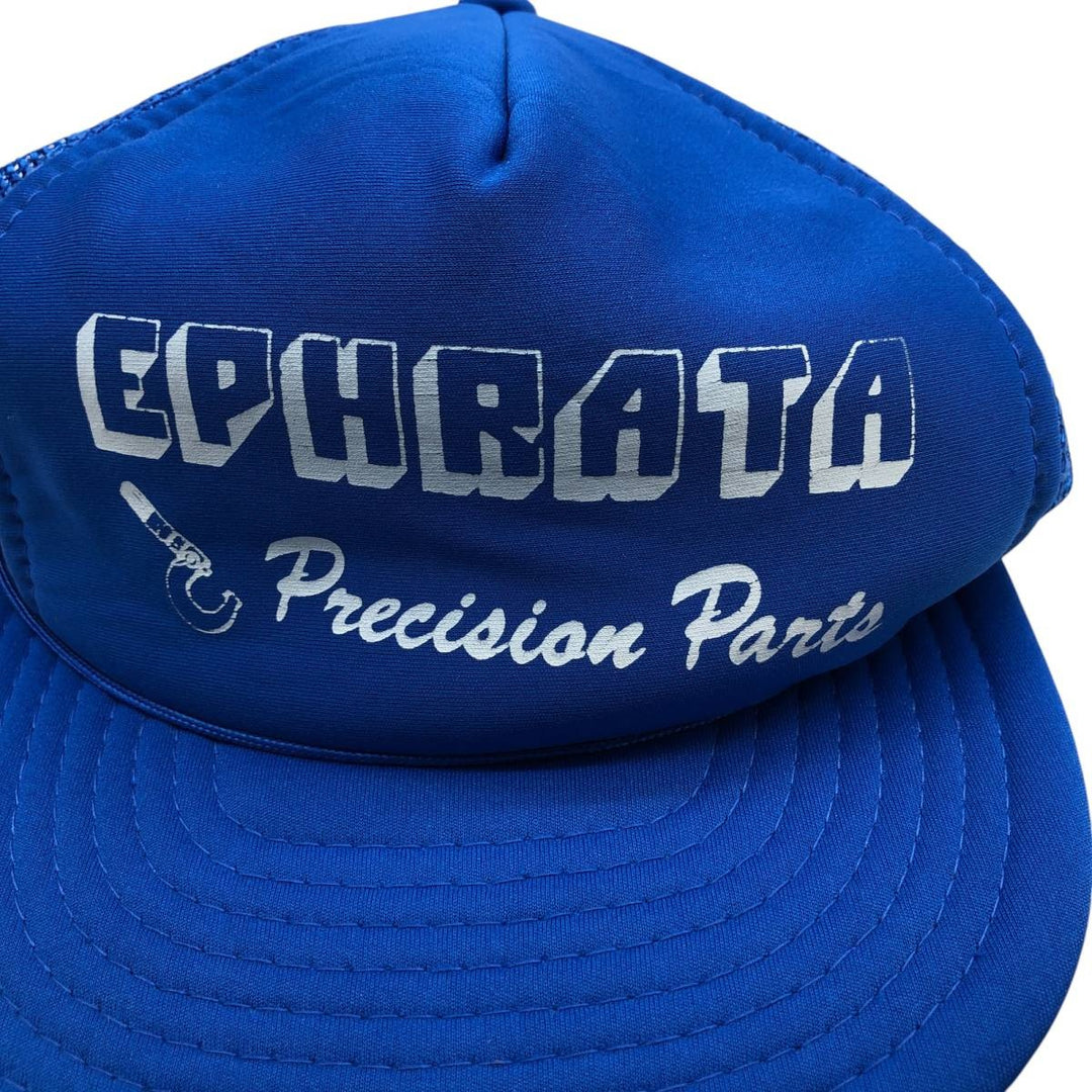 EPHRATA Precision Parts Advertising Mesh Trucker Cap, One Size Fits Most, Vintage unclear blue type Vintage Second Hand