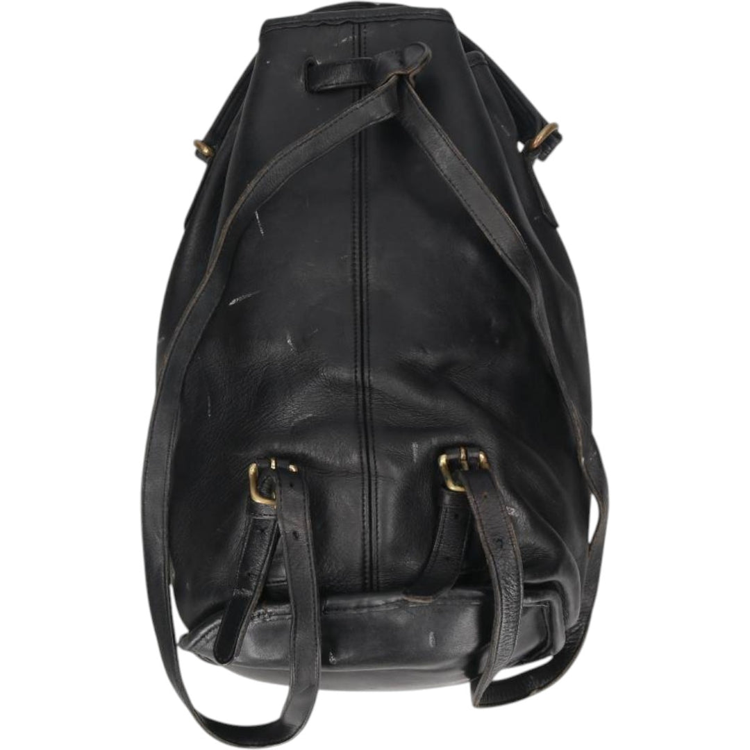 90'S Coach Old Coach 2-Way Daypack Backpack Vintage genuine leather black type Vintage Second Hand