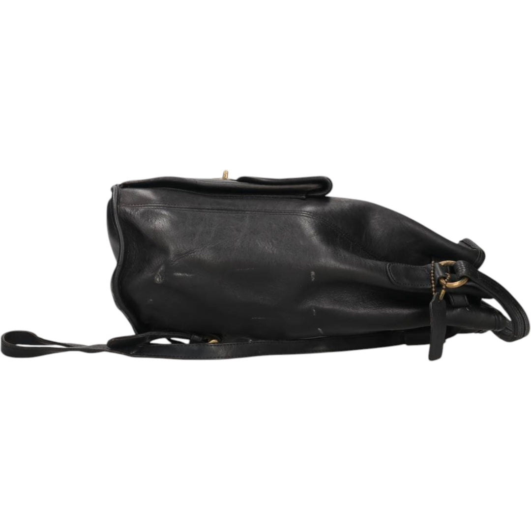 90'S Coach Old Coach 2-Way Daypack Backpack Vintage genuine leather black type Vintage Second Hand
