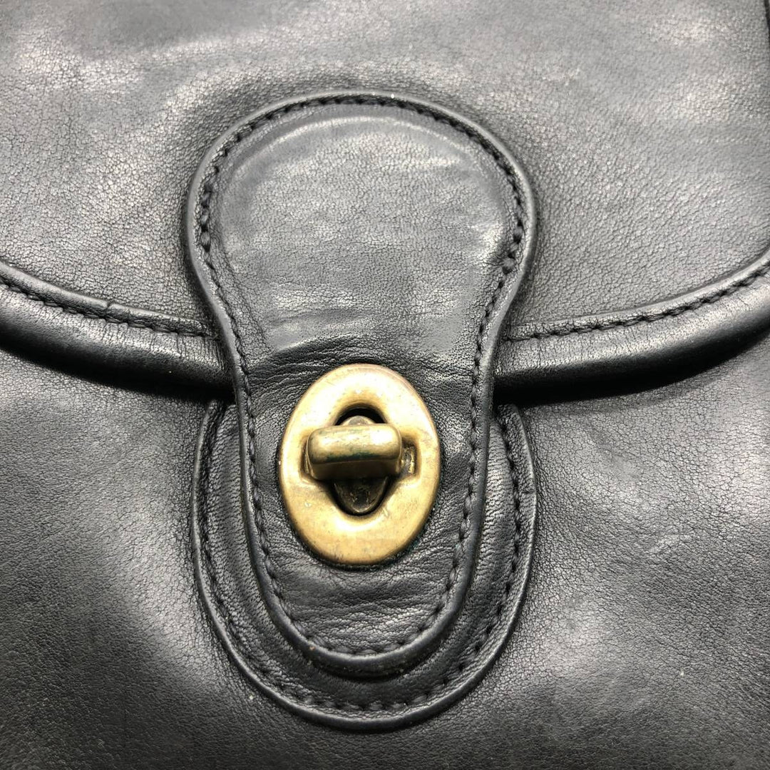 90'S Coach Old Coach 2-Way Daypack Backpack Vintage genuine leather black type Vintage Second Hand