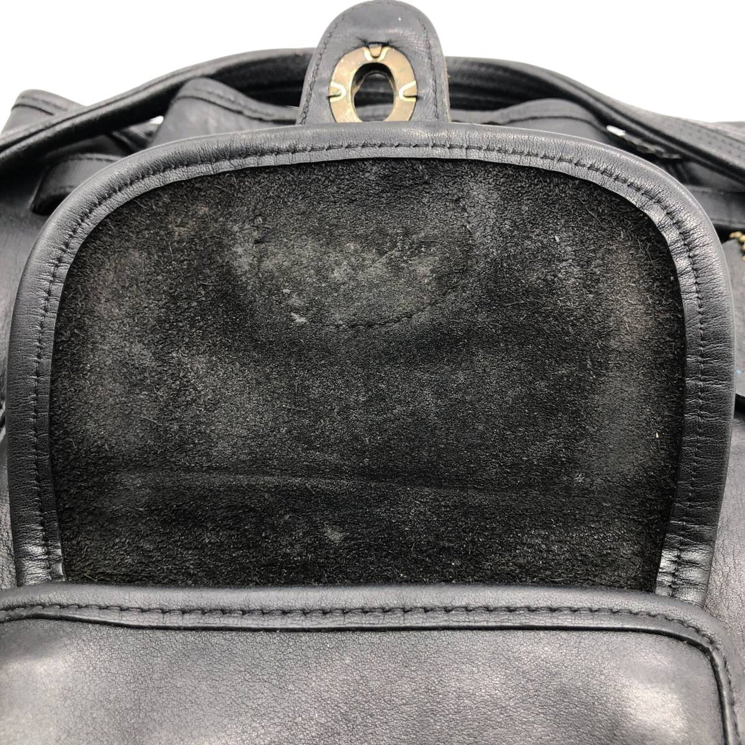90'S Coach Old Coach 2-Way Daypack Backpack Vintage genuine leather black type Vintage Second Hand