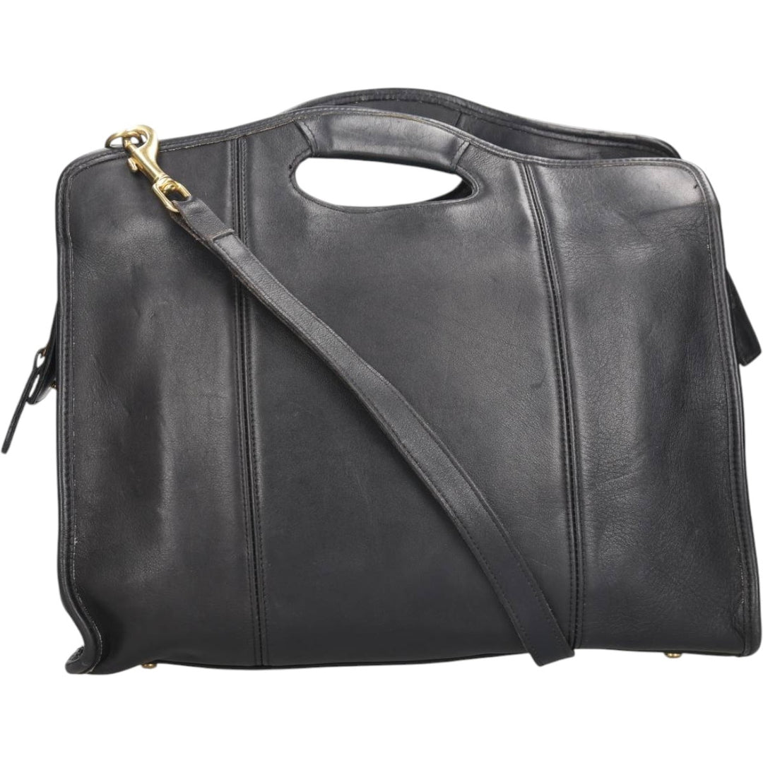 90'S Coach OLD COACH 2-WAY Shoulder Bag, Made in USA, Vintage Genuine Leather Cowhide black type Vintage Second Hand