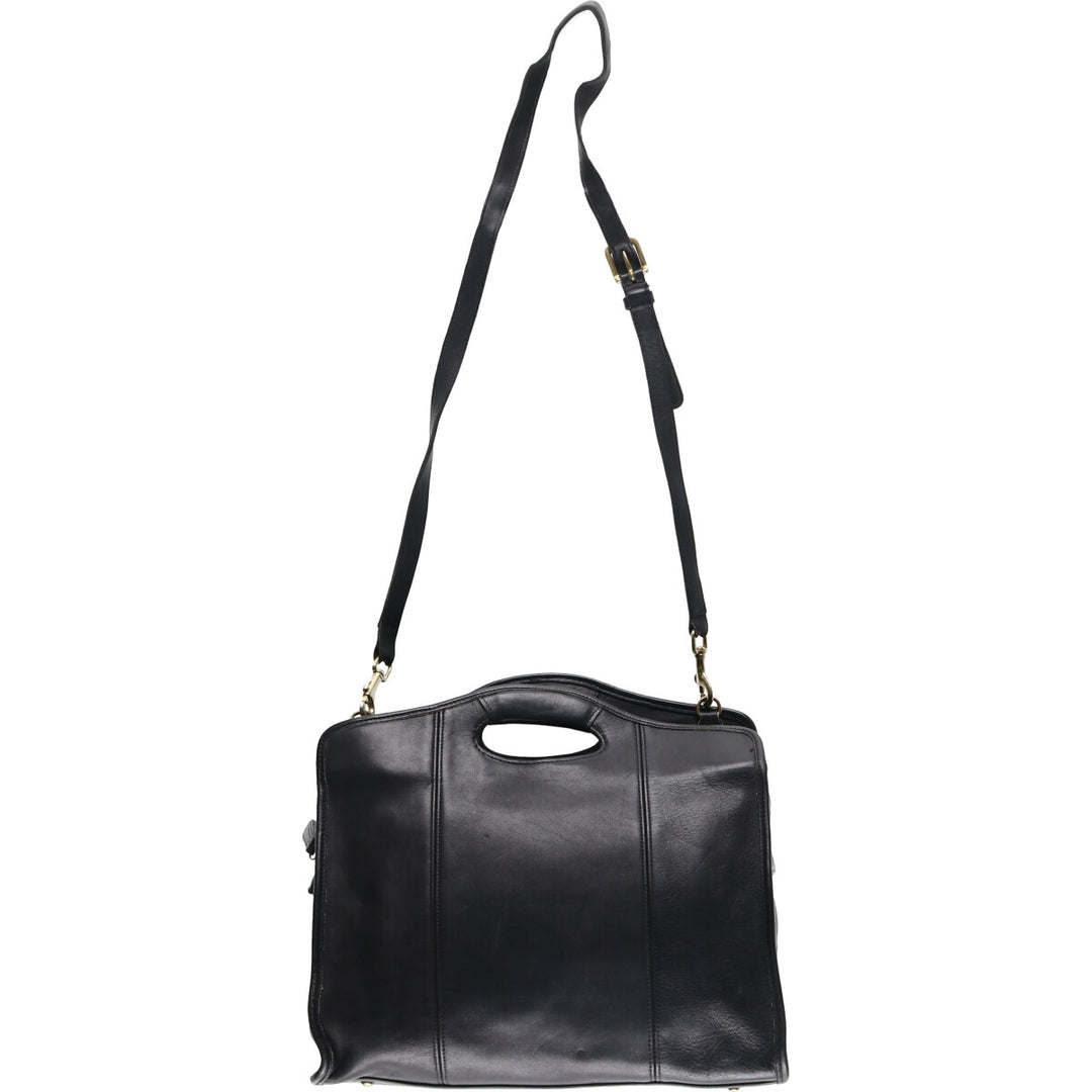 90'S Coach OLD COACH 2-WAY Shoulder Bag, Made in USA, Vintage Genuine Leather Cowhide black type Vintage Second Hand