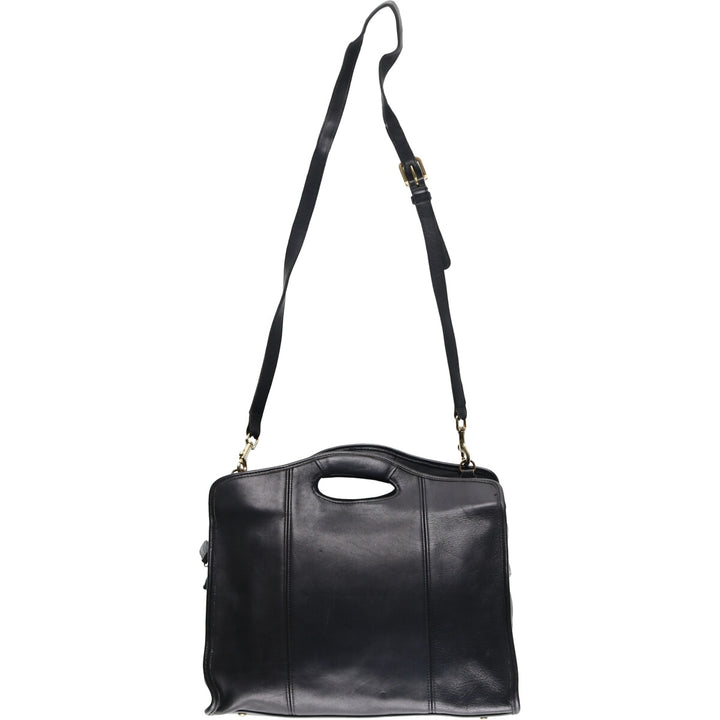90'S Coach OLD COACH 2-WAY Shoulder Bag, Made in USA, Vintage Genuine Leather Cowhide black type Vintage Second Hand