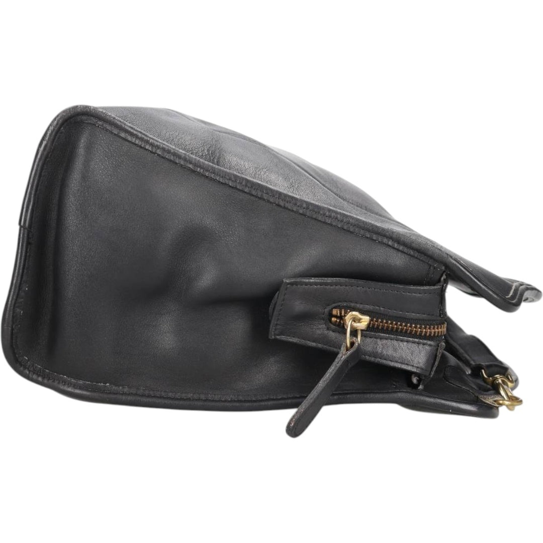 90'S Coach OLD COACH 2-WAY Shoulder Bag, Made in USA, Vintage Genuine Leather Cowhide black type Vintage Second Hand