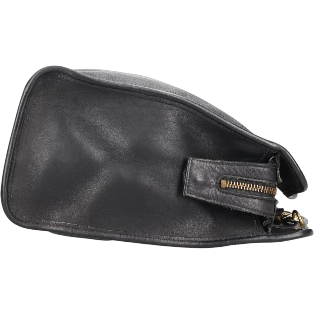 90'S Coach OLD COACH 2-WAY Shoulder Bag, Made in USA, Vintage Genuine Leather Cowhide black type Vintage Second Hand