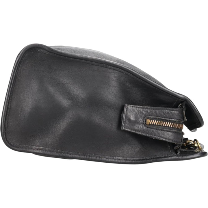 90'S Coach OLD COACH 2-WAY Shoulder Bag, Made in USA, Vintage Genuine Leather Cowhide black type Vintage Second Hand