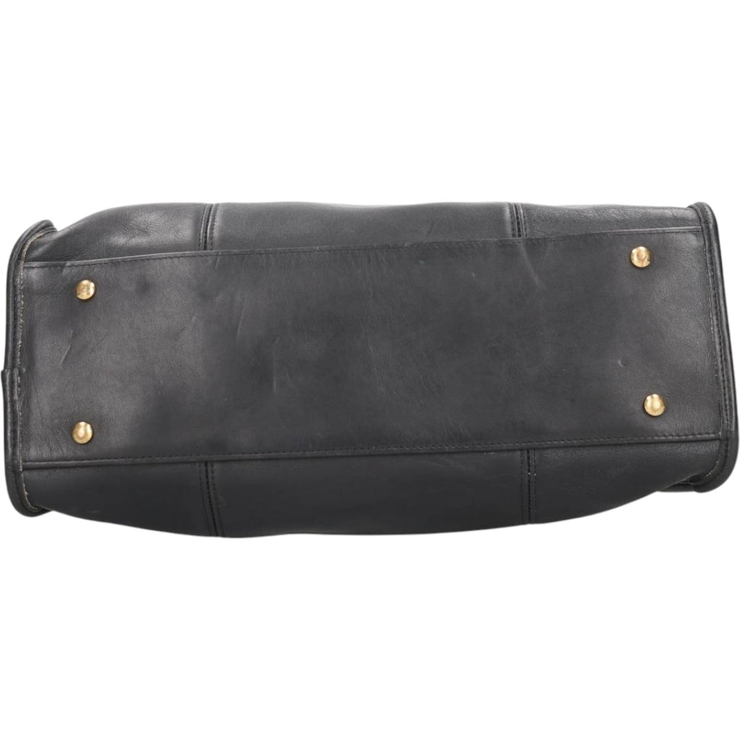 90'S Coach OLD COACH 2-WAY Shoulder Bag, Made in USA, Vintage Genuine Leather Cowhide black type Vintage Second Hand