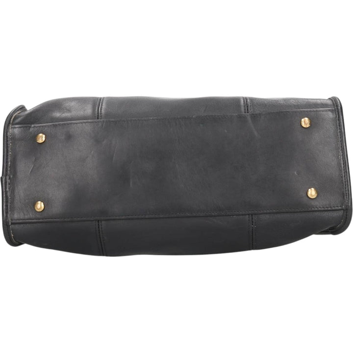 90'S Coach OLD COACH 2-WAY Shoulder Bag, Made in USA, Vintage Genuine Leather Cowhide black type Vintage Second Hand