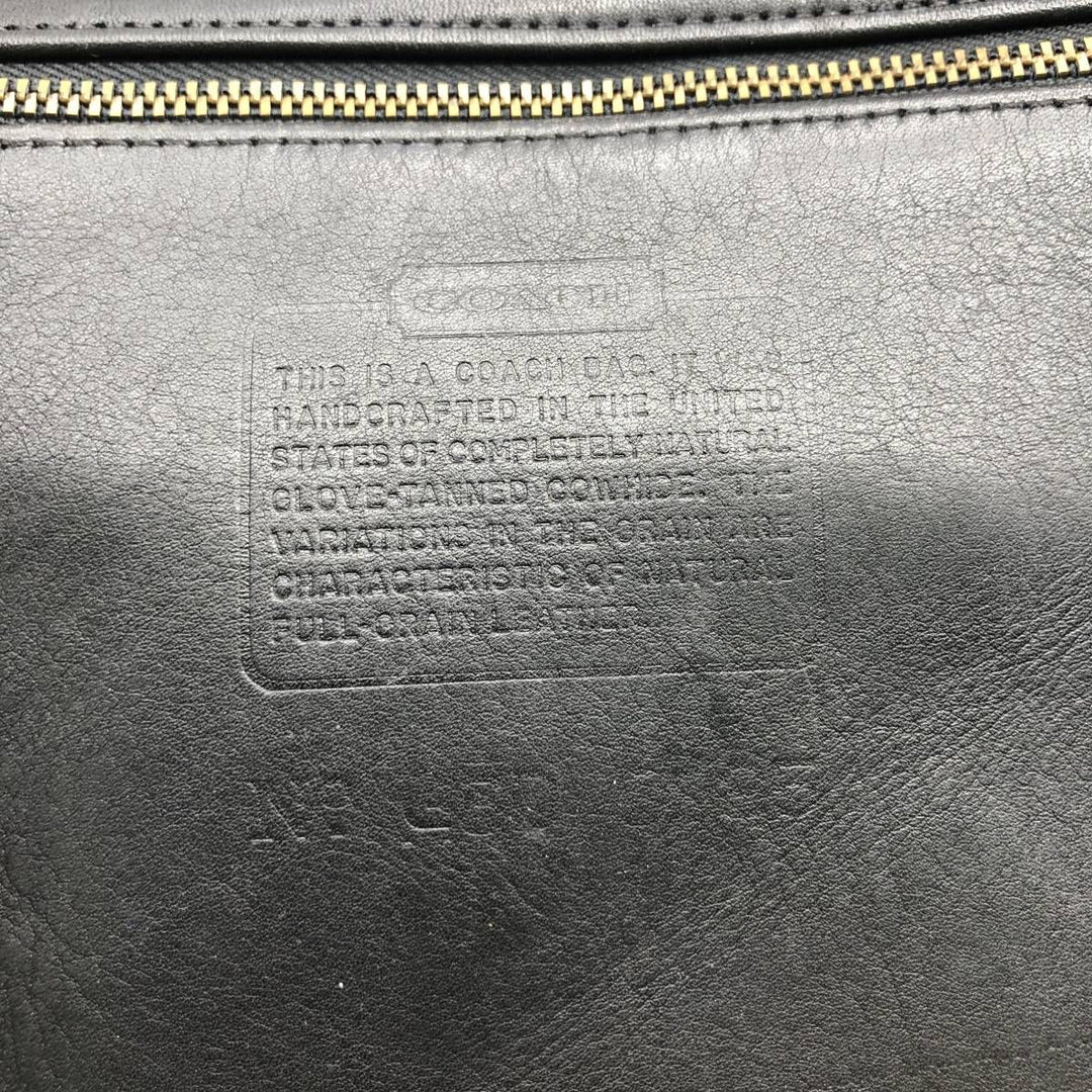 90'S Coach OLD COACH 2-WAY Shoulder Bag, Made in USA, Vintage Genuine Leather Cowhide black type Vintage Second Hand