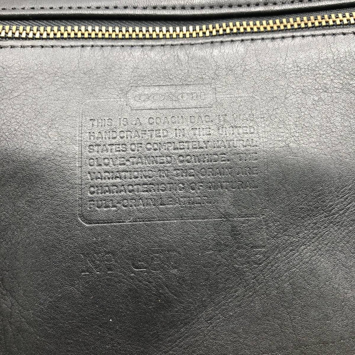 90'S Coach OLD COACH 2-WAY Shoulder Bag, Made in USA, Vintage Genuine Leather Cowhide black type Vintage Second Hand