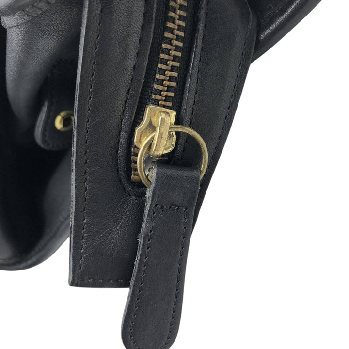 90'S Coach OLD COACH 2-WAY Shoulder Bag, Made in USA, Vintage Genuine Leather Cowhide black type Vintage Second Hand