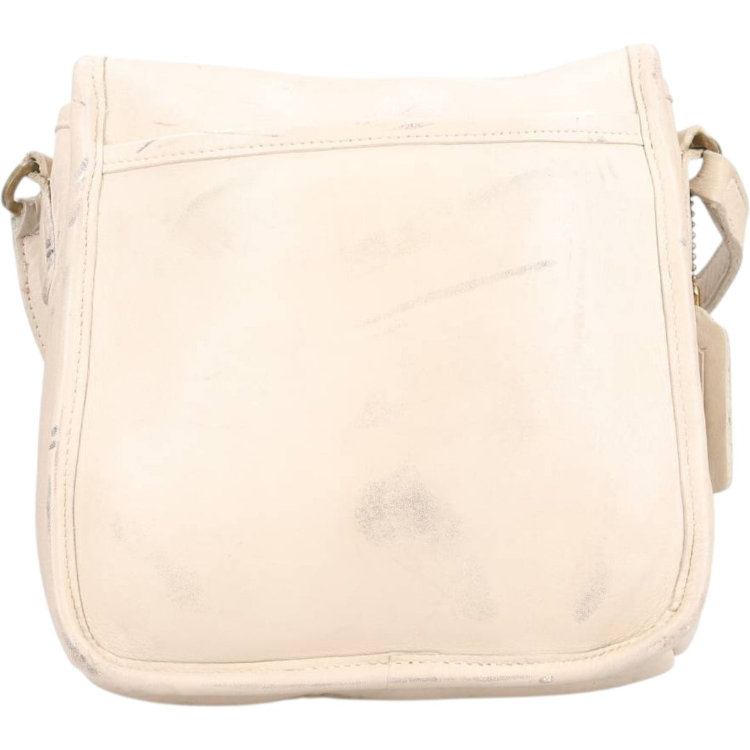 90'S Coach Old Coach Turnlock Shoulder Bag Vintage genuine leather ivory Vintage Second Hand