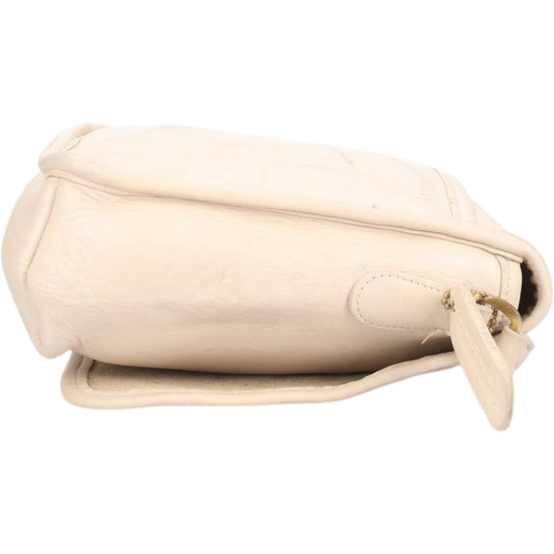 90'S Coach Old Coach Turnlock Shoulder Bag Vintage genuine leather ivory Vintage Second Hand