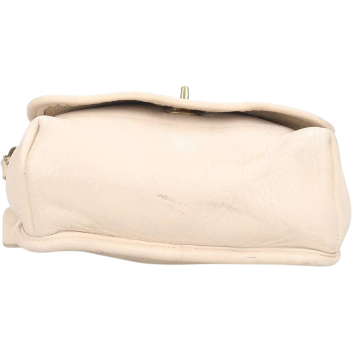 90'S Coach Old Coach Turnlock Shoulder Bag Vintage genuine leather ivory Vintage Second Hand