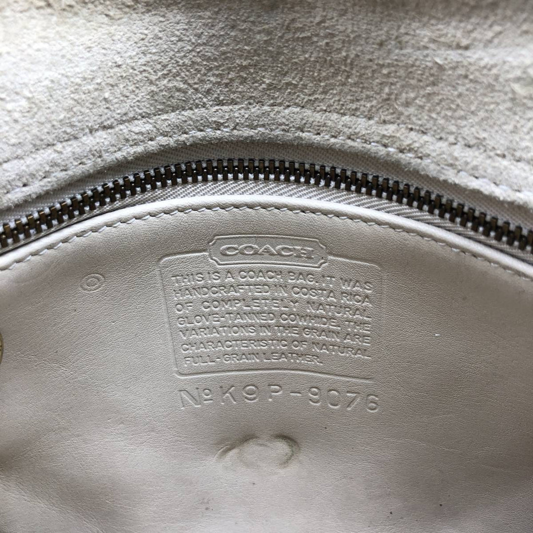 90'S Coach Old Coach Turnlock Shoulder Bag Vintage genuine leather ivory Vintage Second Hand