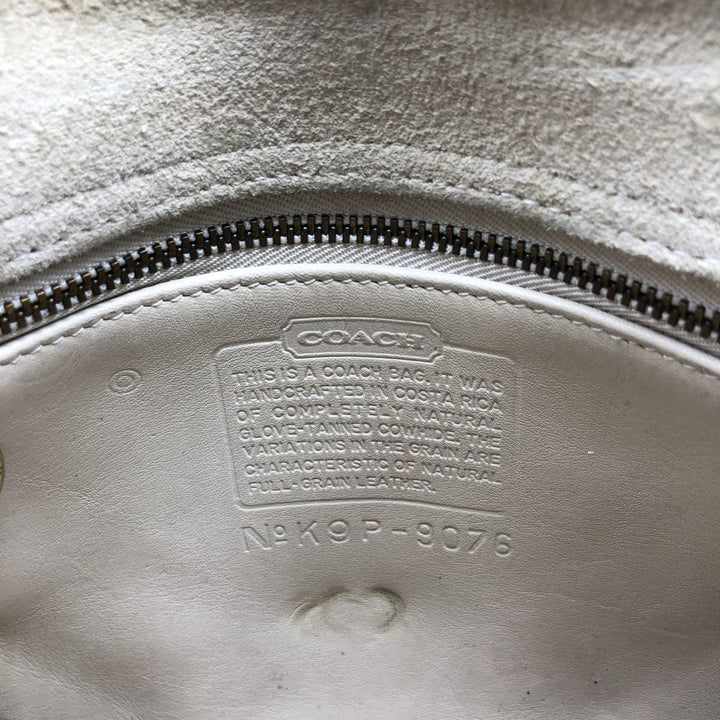 90'S Coach Old Coach Turnlock Shoulder Bag Vintage genuine leather ivory Vintage Second Hand