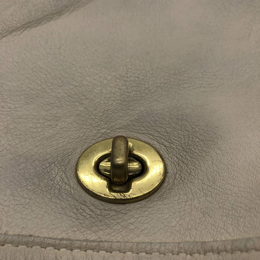 90'S Coach Old Coach Turnlock Shoulder Bag Vintage genuine leather ivory Vintage Second Hand