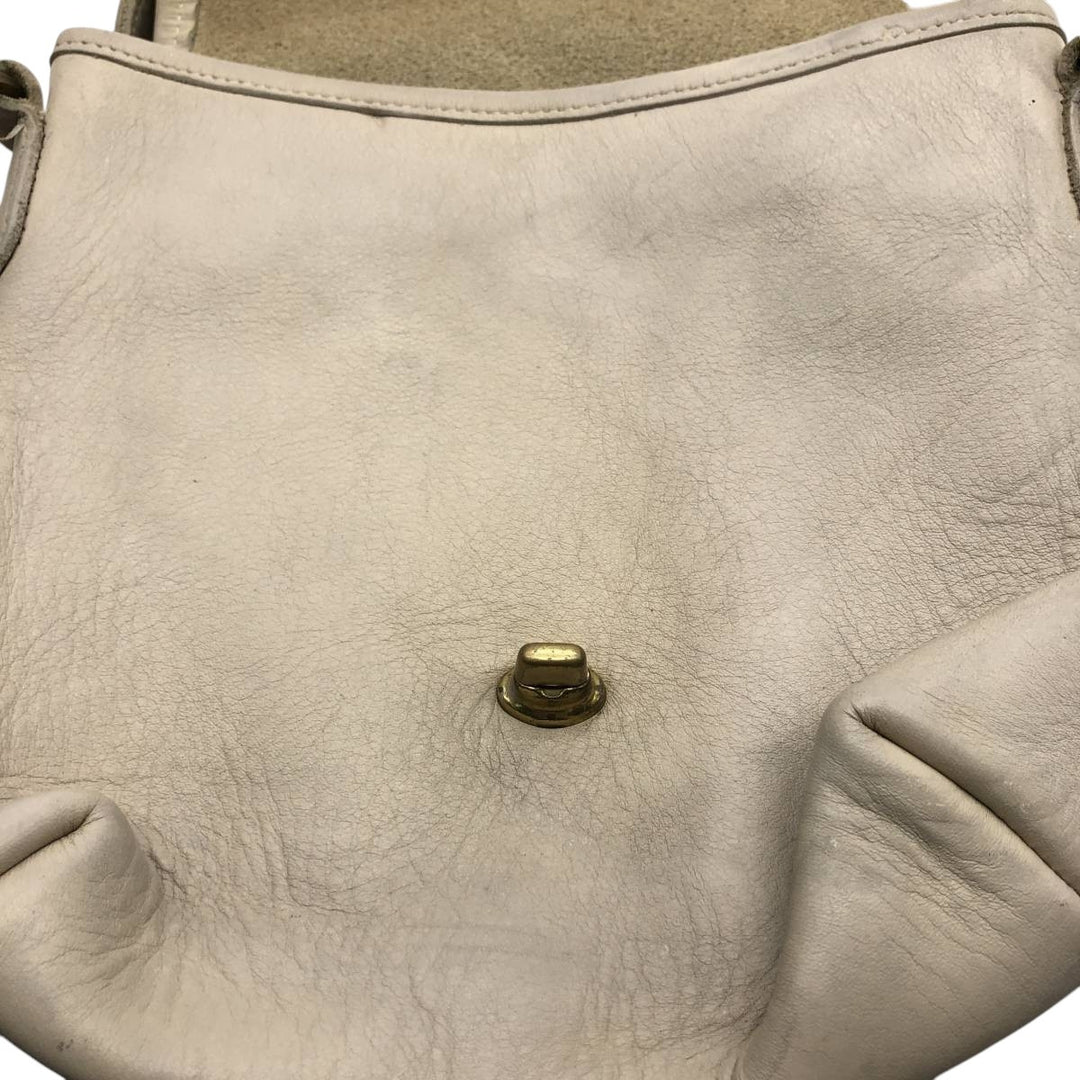 90'S Coach Old Coach Turnlock Shoulder Bag Vintage genuine leather ivory Vintage Second Hand