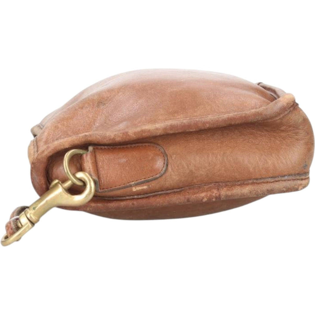 Vintage 60s-70'S Coach Old Coach Shoulder Bag, Made in USA genuine leather brown type Vintage Second Hand