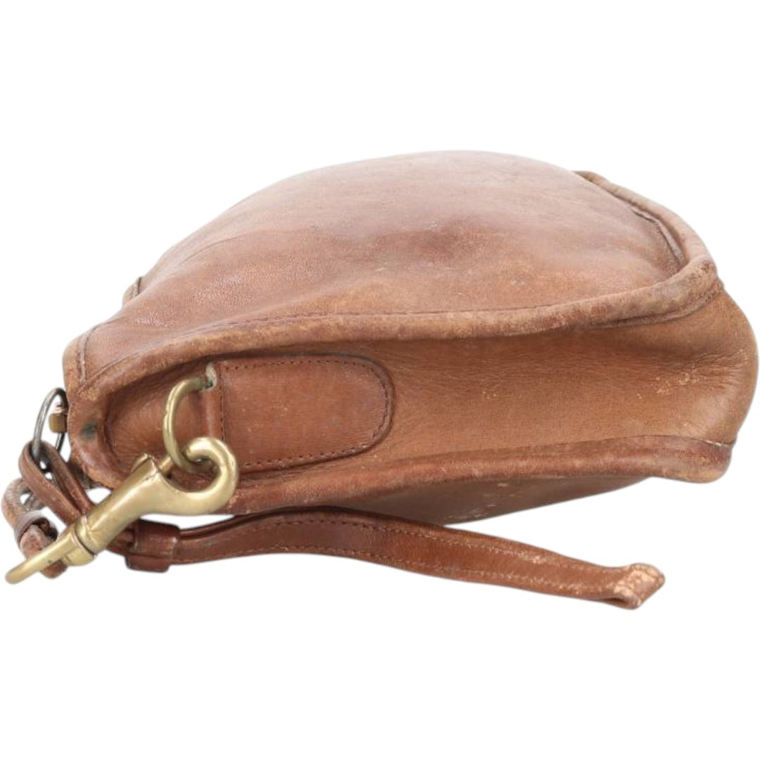 Vintage 60s-70'S Coach Old Coach Shoulder Bag, Made in USA genuine leather brown type Vintage Second Hand