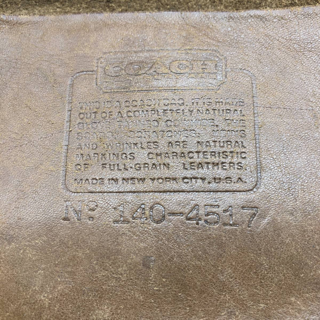 Vintage 60s-70'S Coach Old Coach Shoulder Bag, Made in USA genuine leather brown type Vintage Second Hand