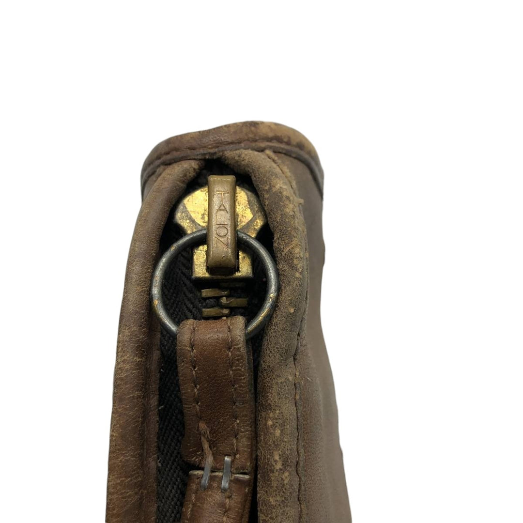 Vintage 60s-70'S Coach Old Coach Shoulder Bag, Made in USA genuine leather brown type Vintage Second Hand