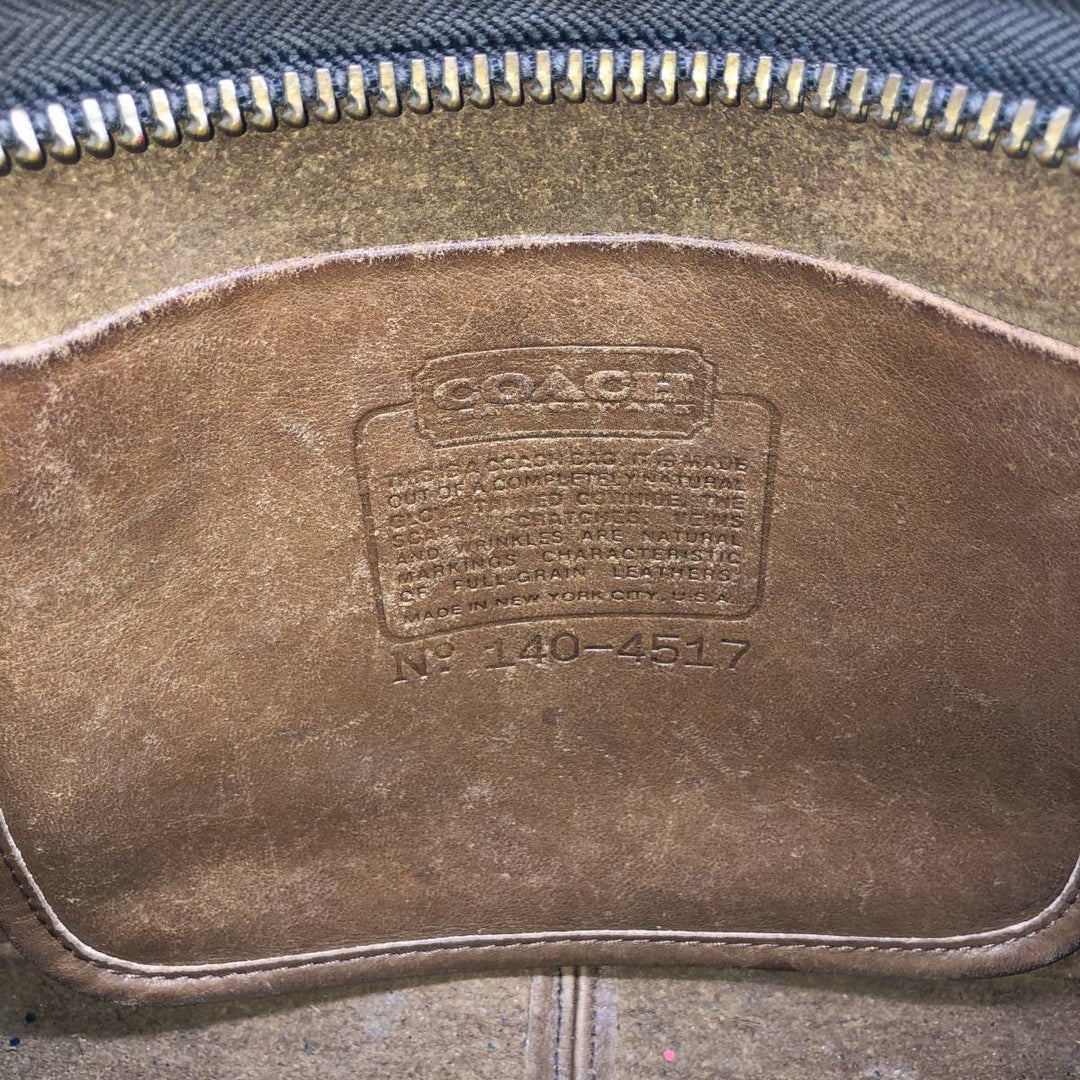 Vintage 60s-70'S Coach Old Coach Shoulder Bag, Made in USA genuine leather brown type Vintage Second Hand