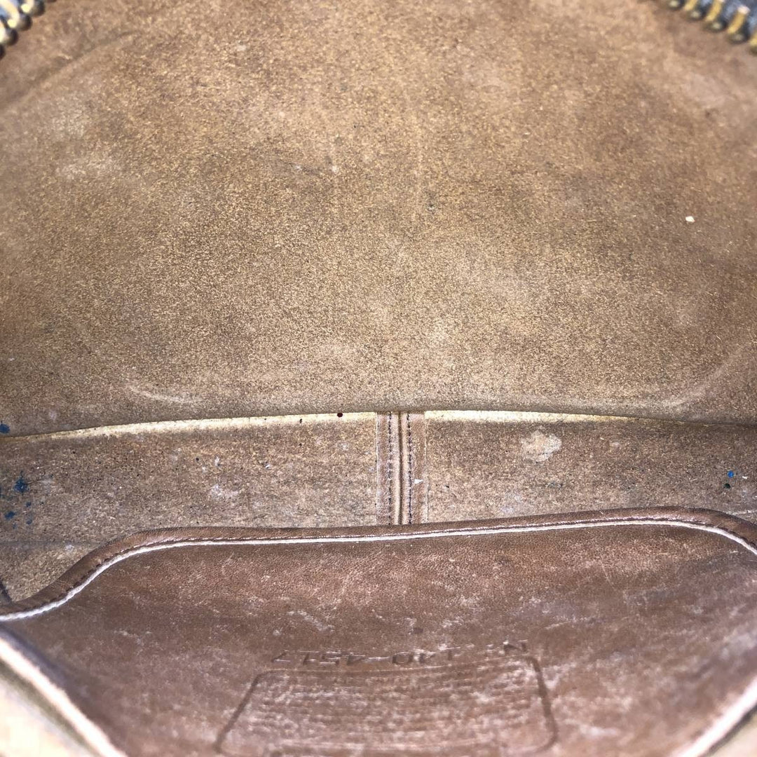 Vintage 60s-70'S Coach Old Coach Shoulder Bag, Made in USA genuine leather brown type Vintage Second Hand