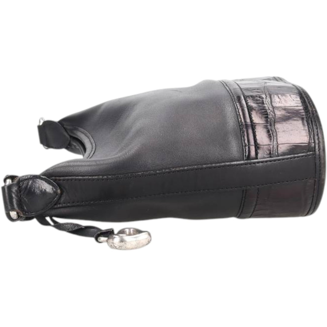Brighton Shoulder Bag genuine leather black type Vintage Second Hand
