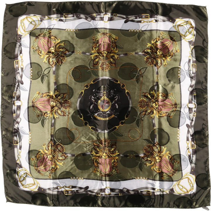 allover scarf polyester green type Vintage Second Hand