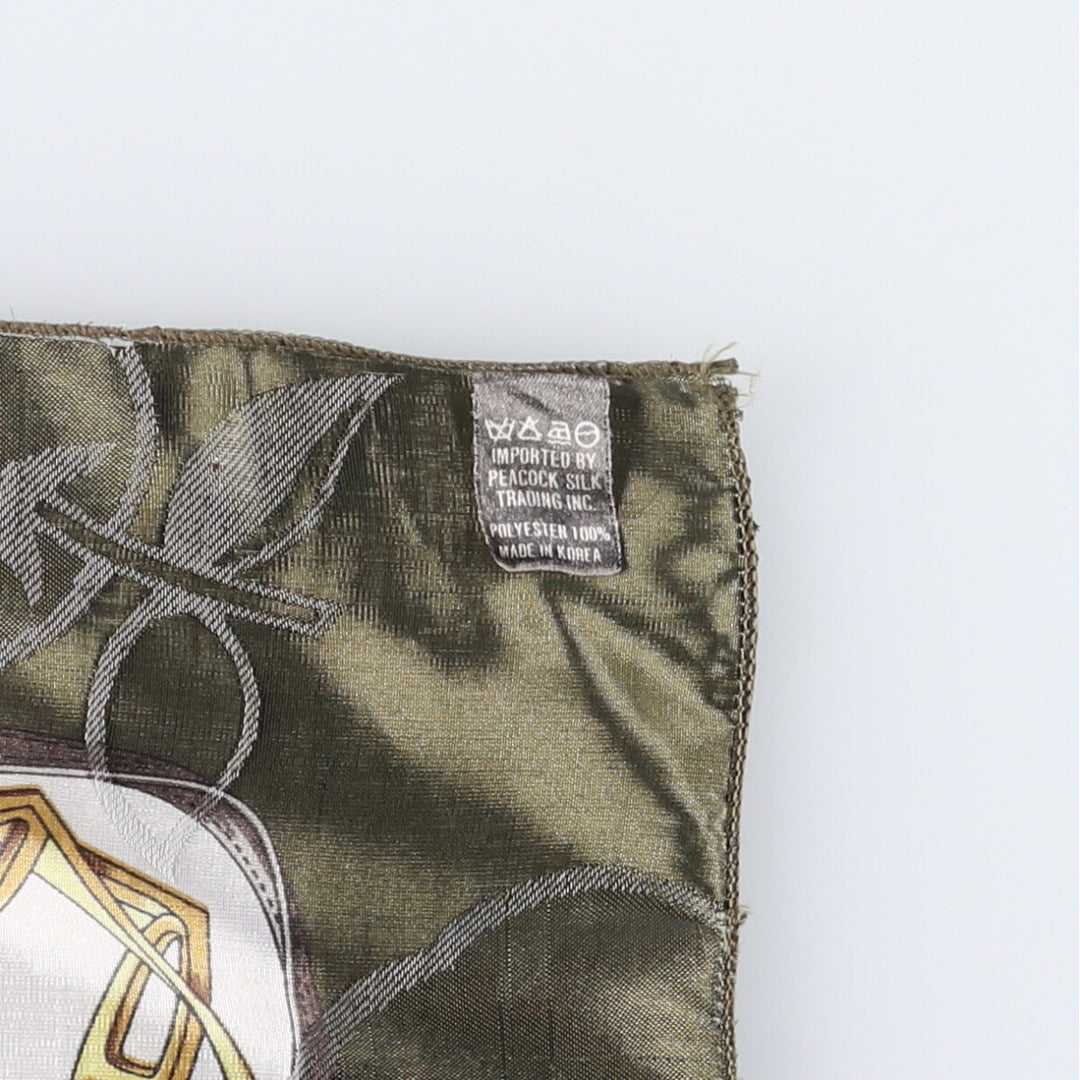 allover scarf polyester green type Vintage Second Hand