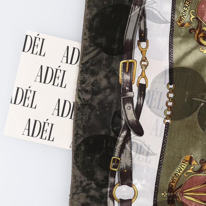 allover scarf polyester green type Vintage Second Hand