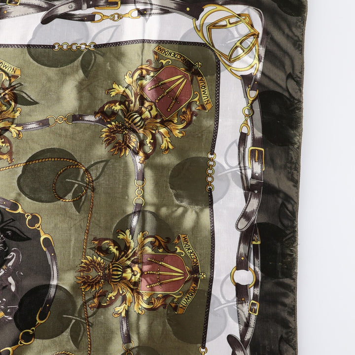 allover scarf polyester green type Vintage Second Hand