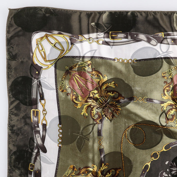 allover scarf polyester green type Vintage Second Hand