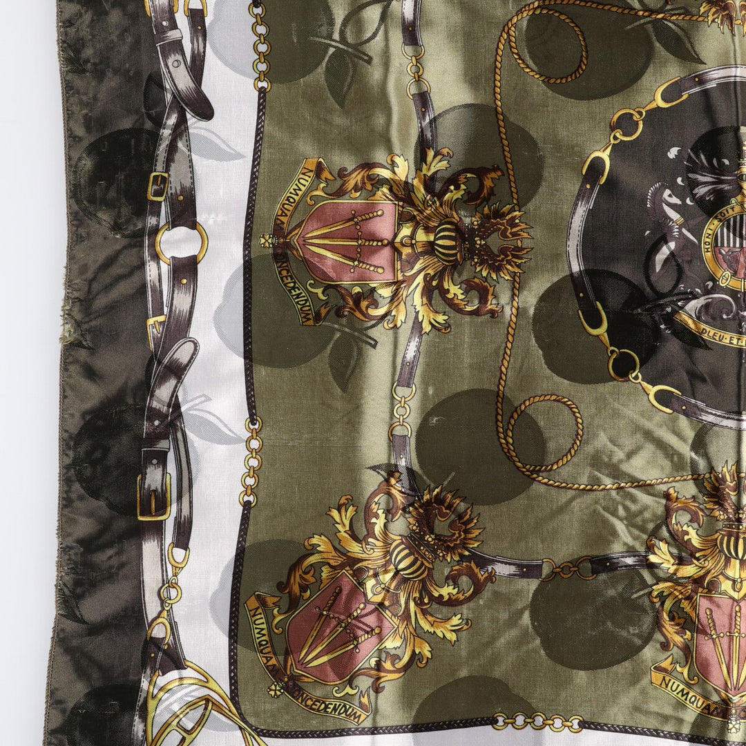 allover scarf polyester green type Vintage Second Hand
