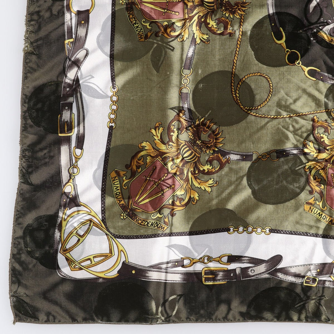allover scarf polyester green type Vintage Second Hand