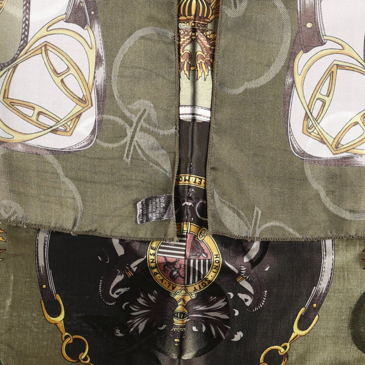 allover scarf polyester green type Vintage Second Hand