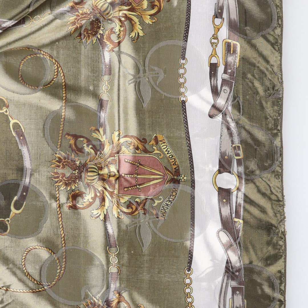 allover scarf polyester green type Vintage Second Hand