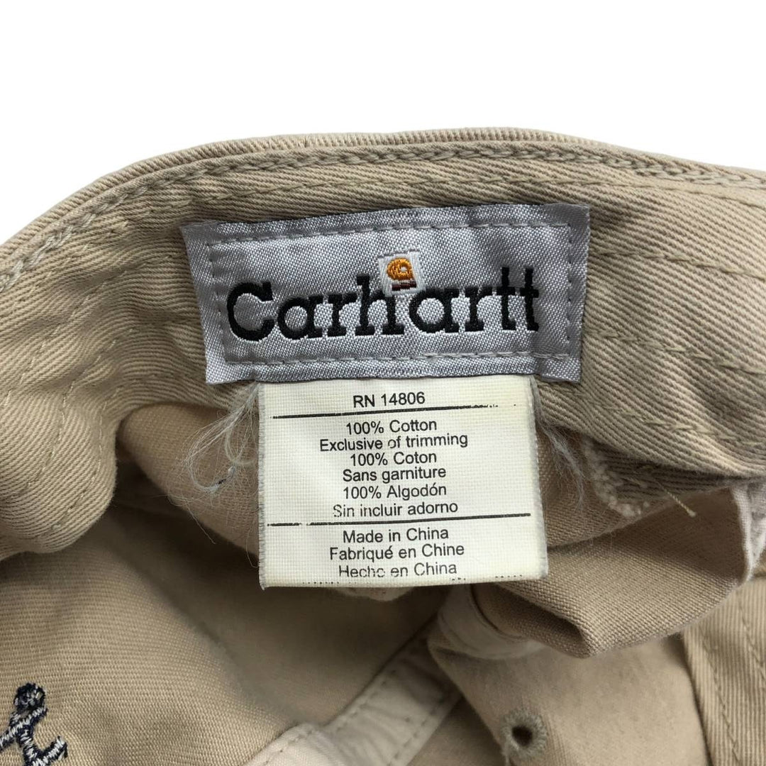 Carhartt Baseball Cap Free Size cotton Beige type Vintage Second Hand