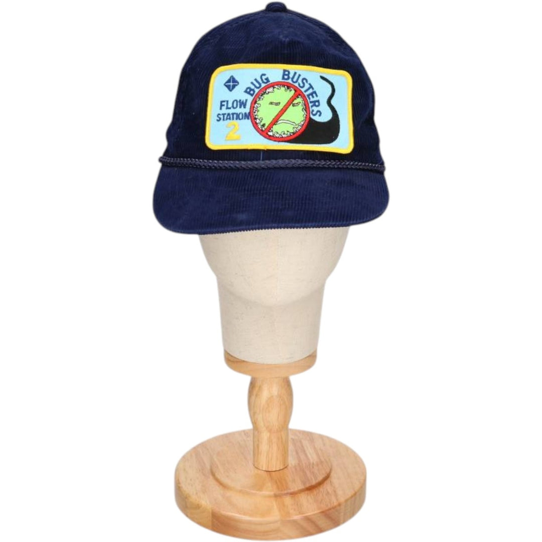 Vintage 90'S YOUNY FLOW Trucker Cap, Corduroy Cap, One Size Fits Most unclear navy blue type Vintage Second Hand