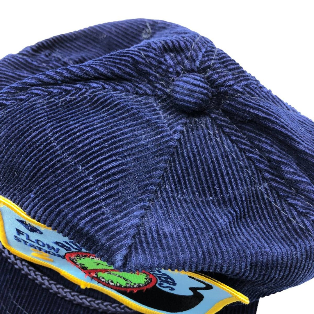 Vintage 90'S YOUNY FLOW Trucker Cap, Corduroy Cap, One Size Fits Most unclear navy blue type Vintage Second Hand
