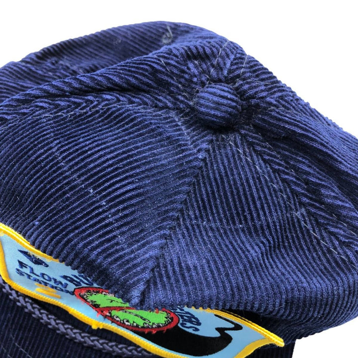 Vintage 90'S YOUNY FLOW Trucker Cap, Corduroy Cap, One Size Fits Most unclear navy blue type Vintage Second Hand
